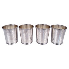 Set of 4 Manchester Sterling Silver Mint Julep Cups