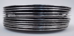 Set of 12 Chinese Edwardian Classical Repousse Silver Dinner Plates