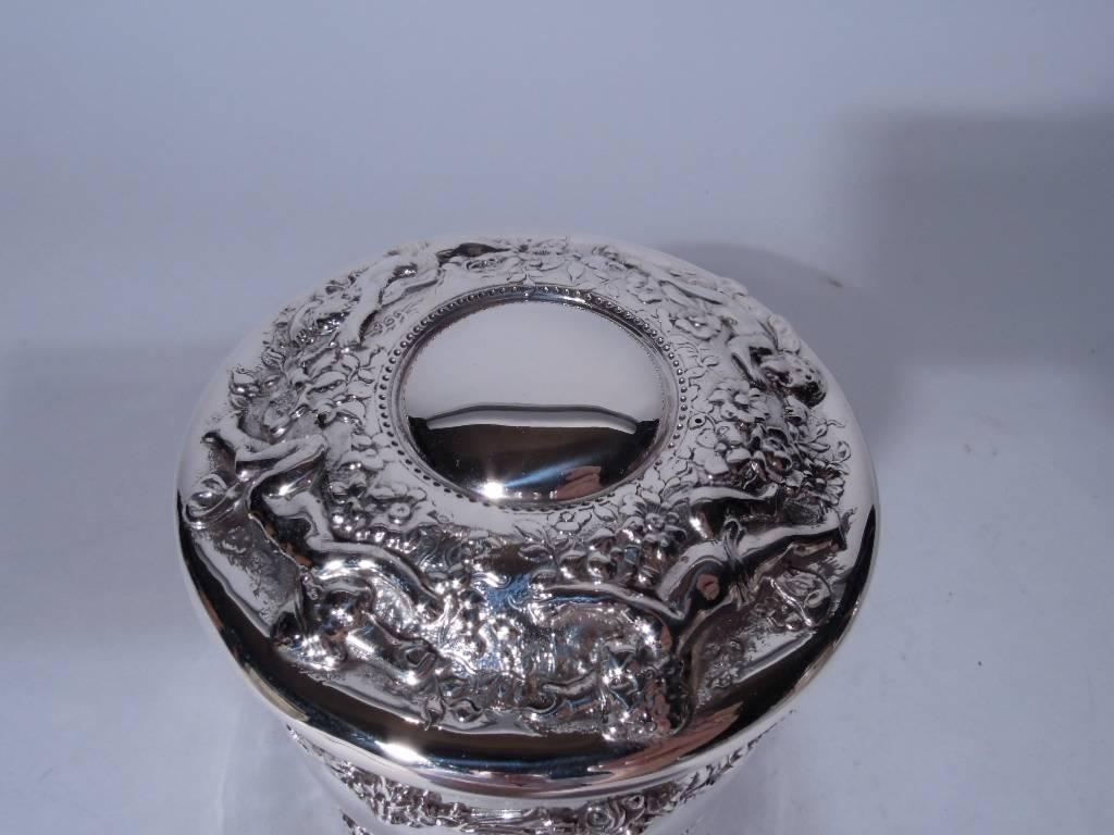 Victorian Tiffany Rococo Sterling Silver Trinket Box
