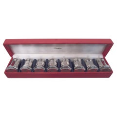 Set of 4 Pairs of Cartier Modern Salt & Pepper Shakers in Case