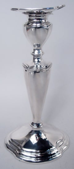 Pair of Reed & Barton Edwardian Classical Sterling Silver Candlesticks