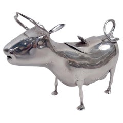 Traditional Dutch Silver Cow Creamer, 1975