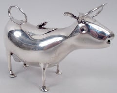 Traditional Dutch Silver Cow Creamer, 1975