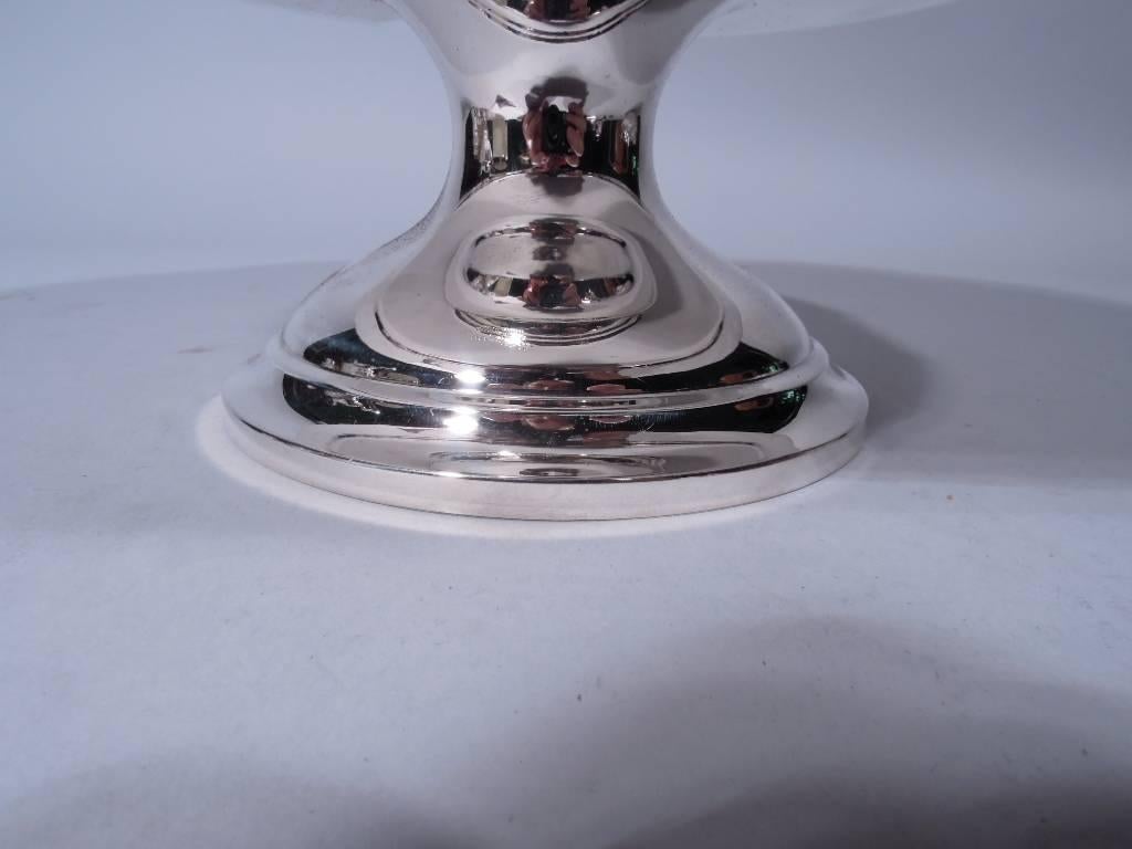 Tiffany Modern Classical Sterling Silver Compote In Excellent Condition In New York, NY