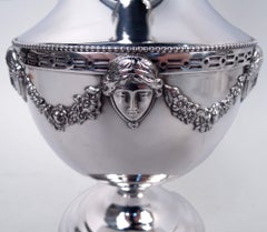 Antique American Edwardian Regency Sterling Silver 12-Inch Vase