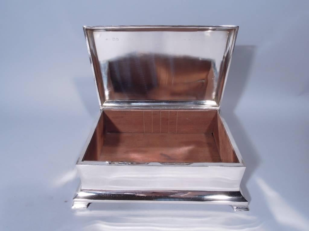Large English Edwardian Sterling Silver Treasure Box by Mappin & Webb 1