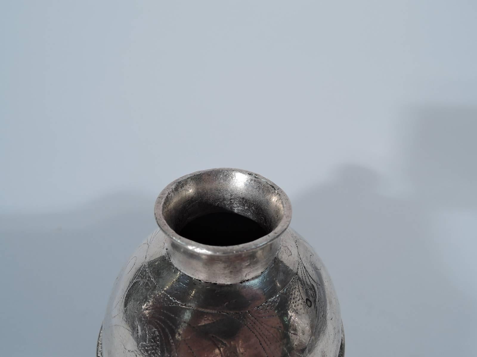 Spanish Colonial Antique South American Silver Mate Cup
