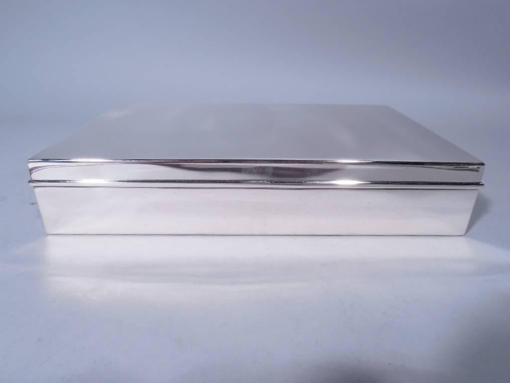 American Tiffany Sterling Silver Large and Heavy Desk Box