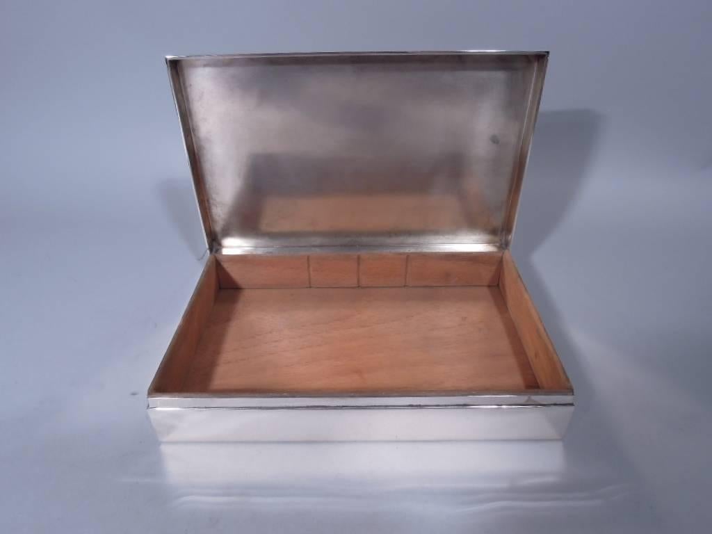 Mid-20th Century Tiffany Sterling Silver Large and Heavy Desk Box