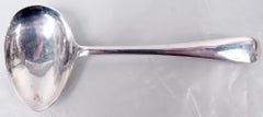 English Sterling Silver Baby Set with Food Pusher & Pap Spoon in Case