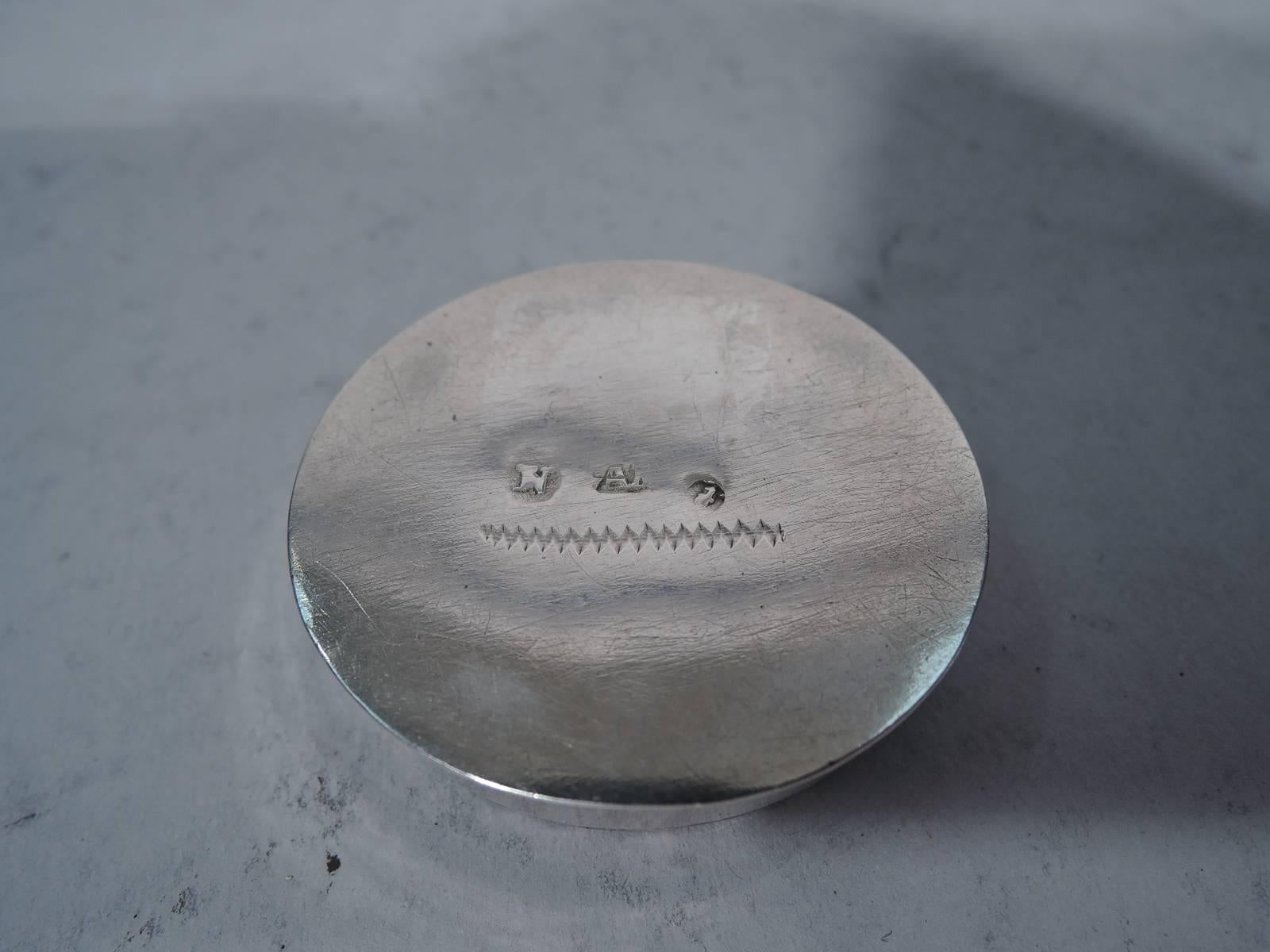 18th Century and Earlier Antique German Engraved Silver Snuffbox