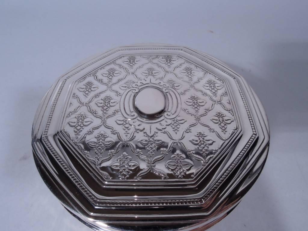 Edwardian Antique Tiffany Sterling Silver Vanity Jar