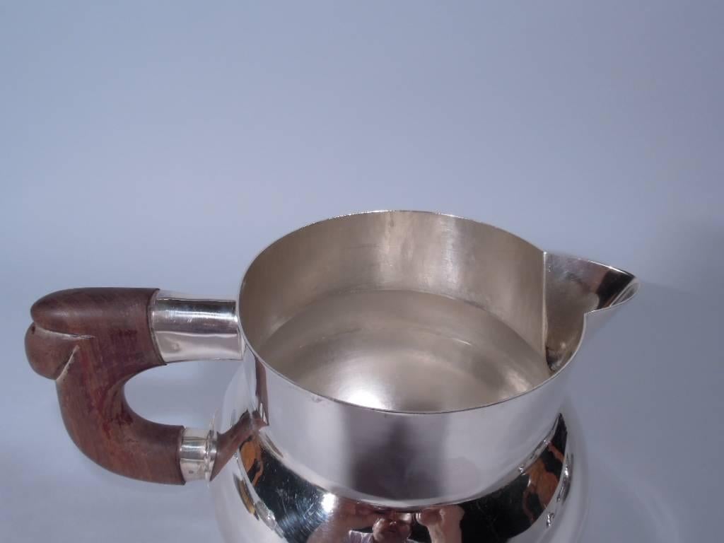 Mexican Heavy Sterling Silver Water Pitcher In Excellent Condition In New York, NY