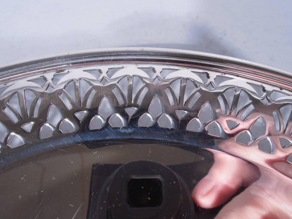 Edwardian Tiffany Sterling Silver Cake Plate with Pierced Arcade