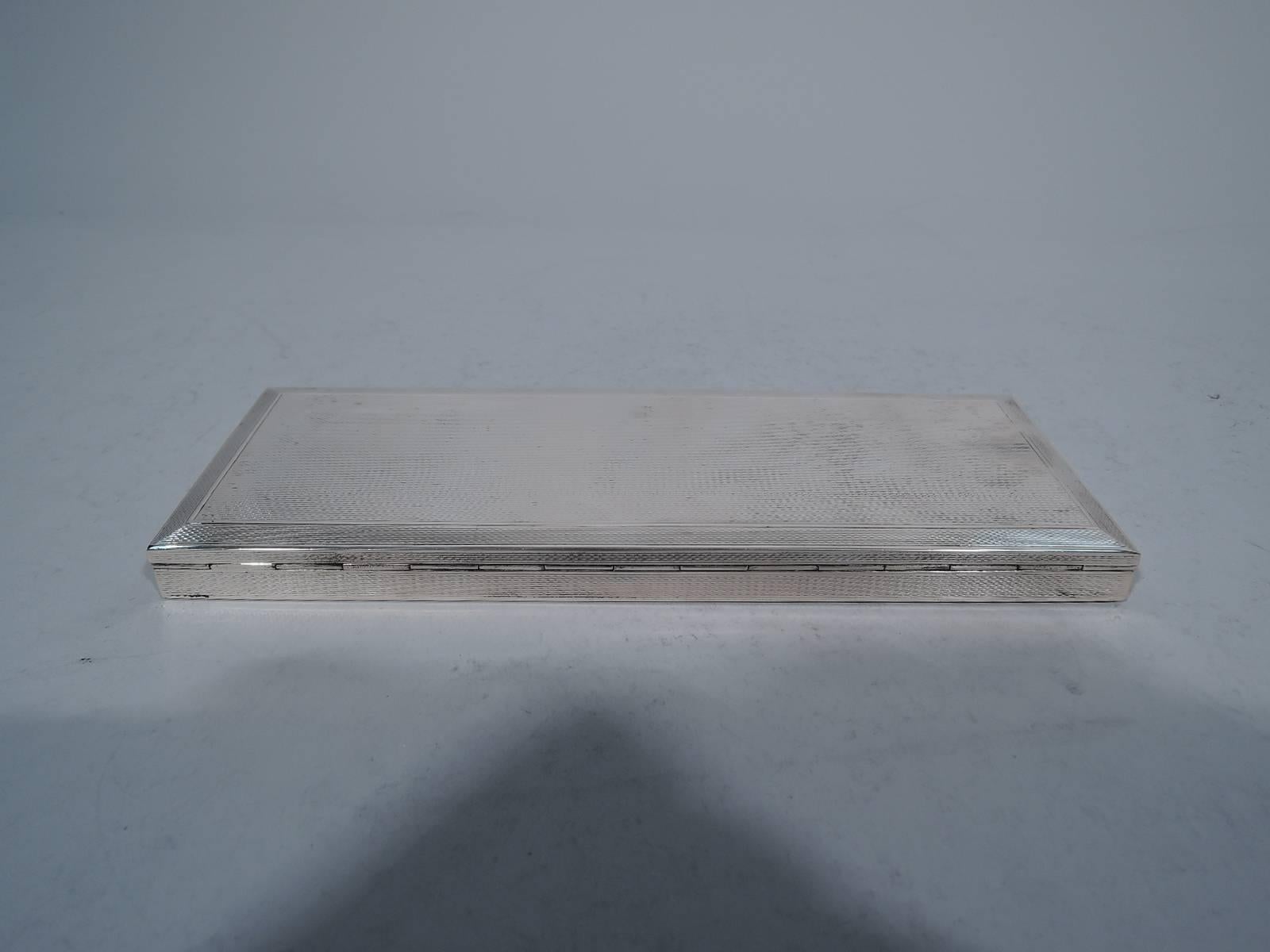 Modern Snazzy Italian Silver Desk Box