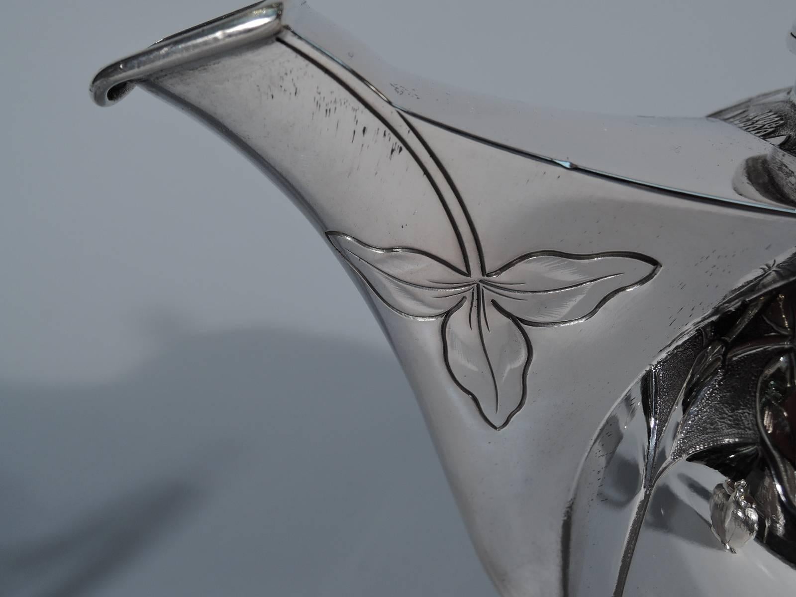 Early 20th Century Wonderful Danish Art Nouveau Silver Coffee Service