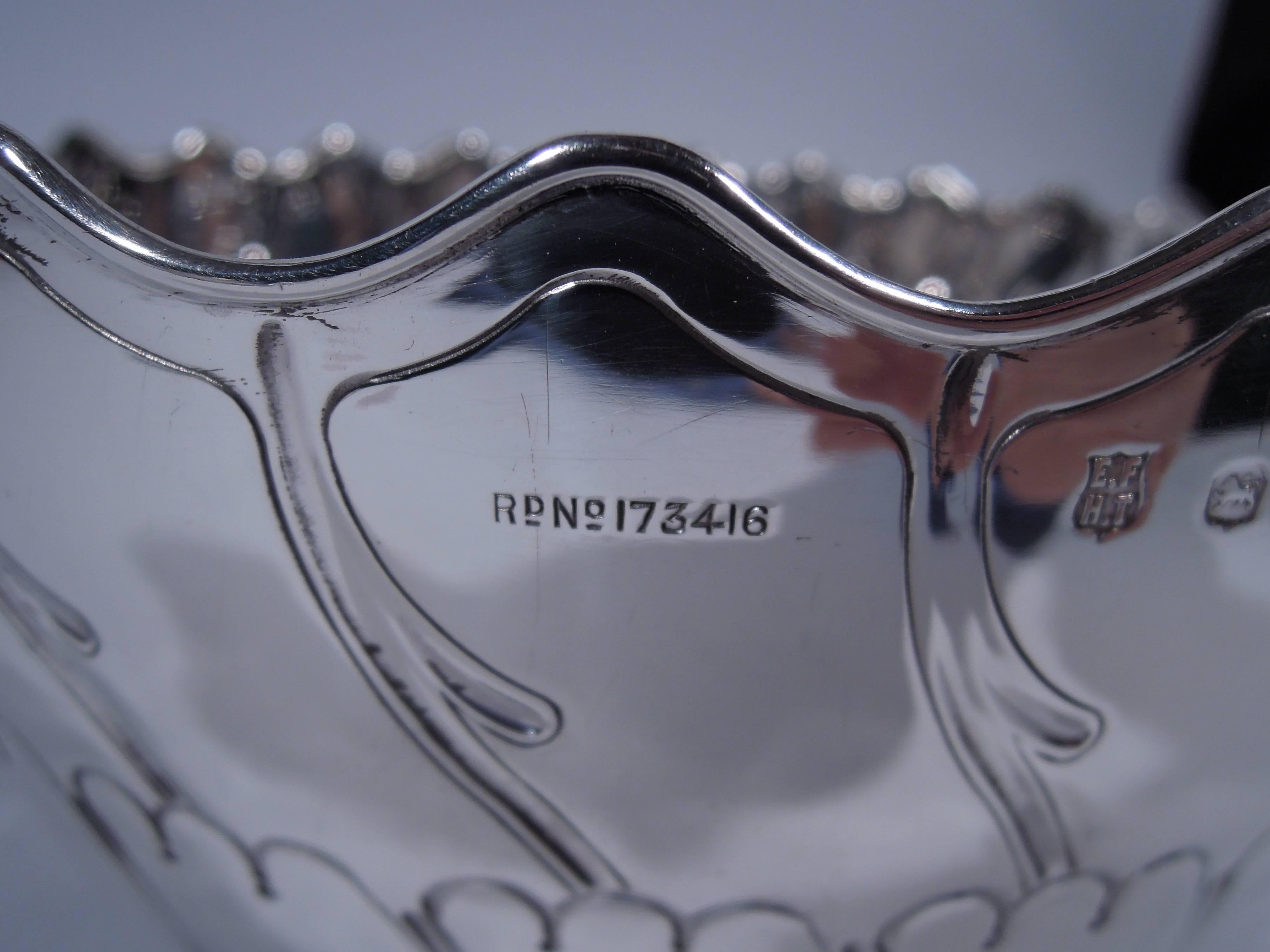 English Sterling Silver Wave Bowl 2