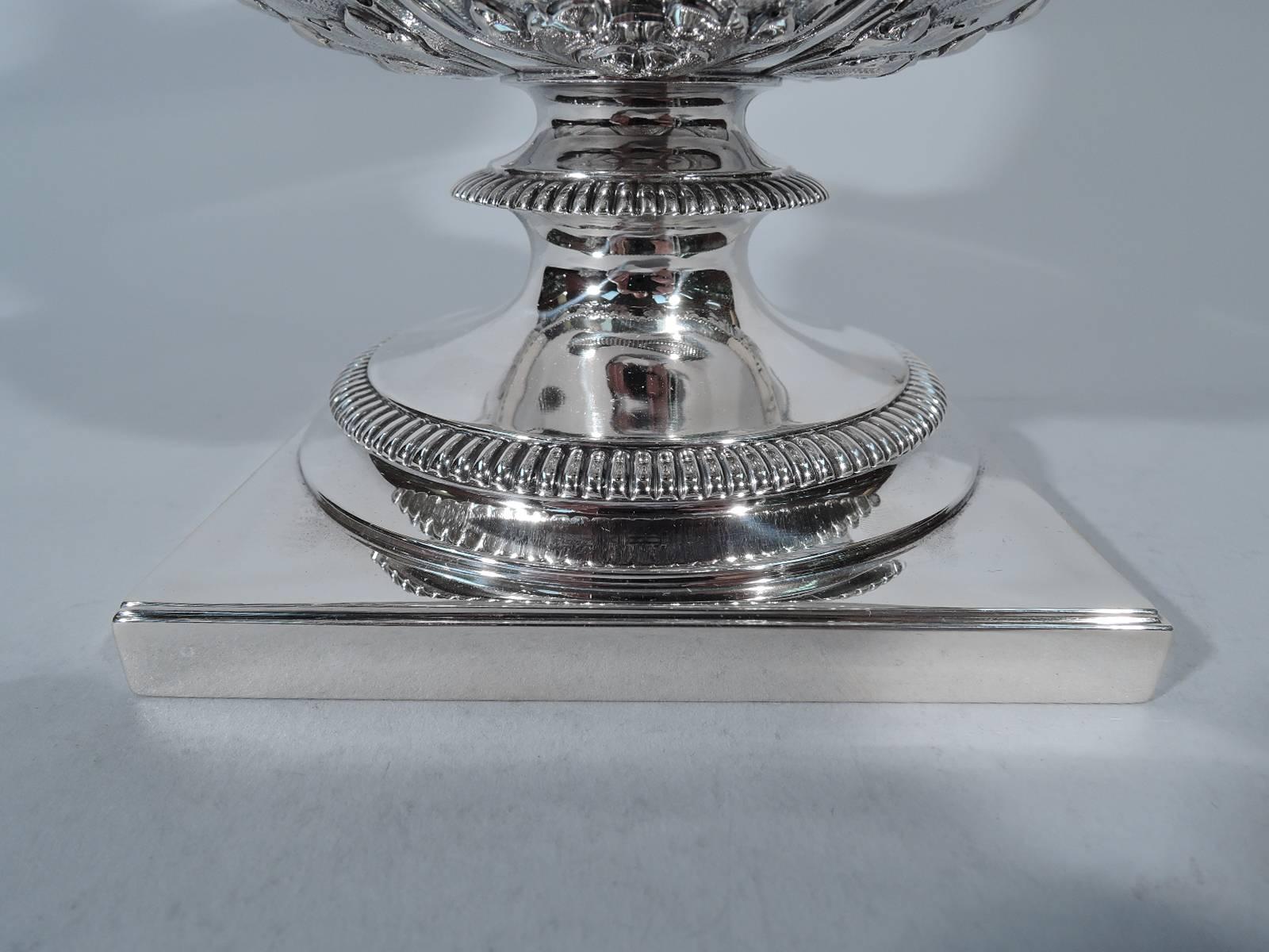 Traditional English Sterling Silver Covered Trophy Cup 1