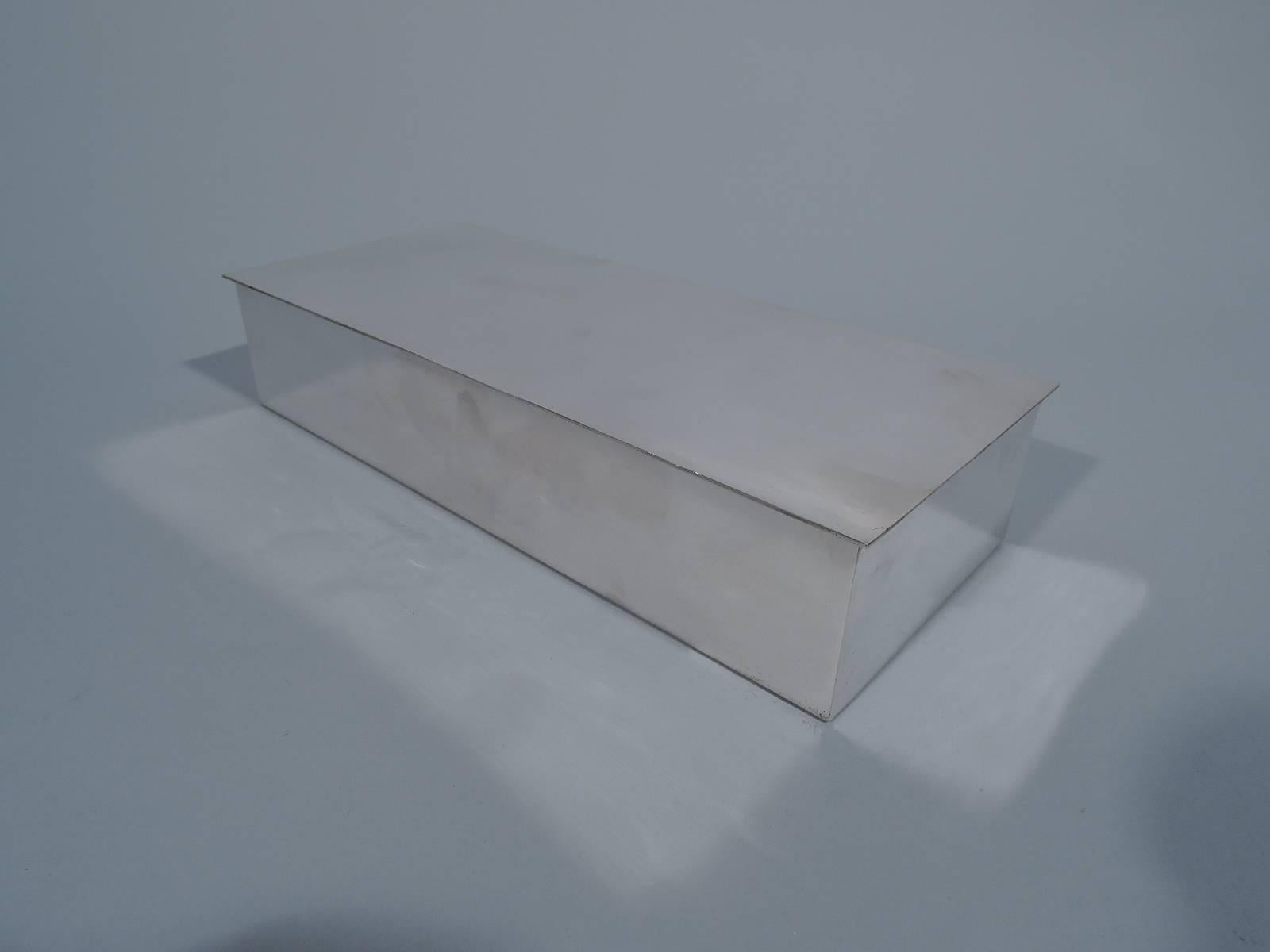 Modern Large Tiffany Sterling Silver Desk Box