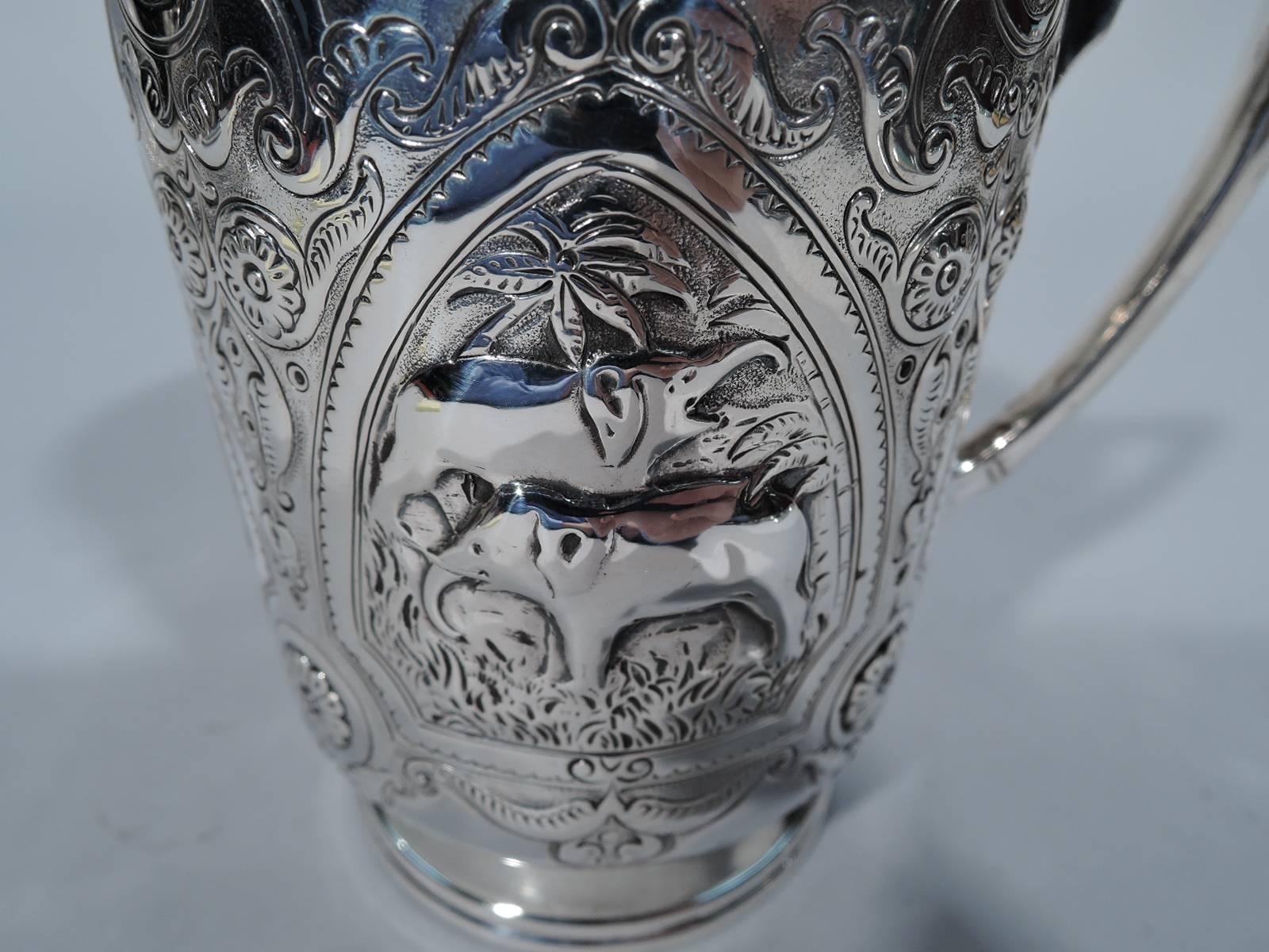Antique English Sterling Silver Baby Cup with Exotic Animals 1