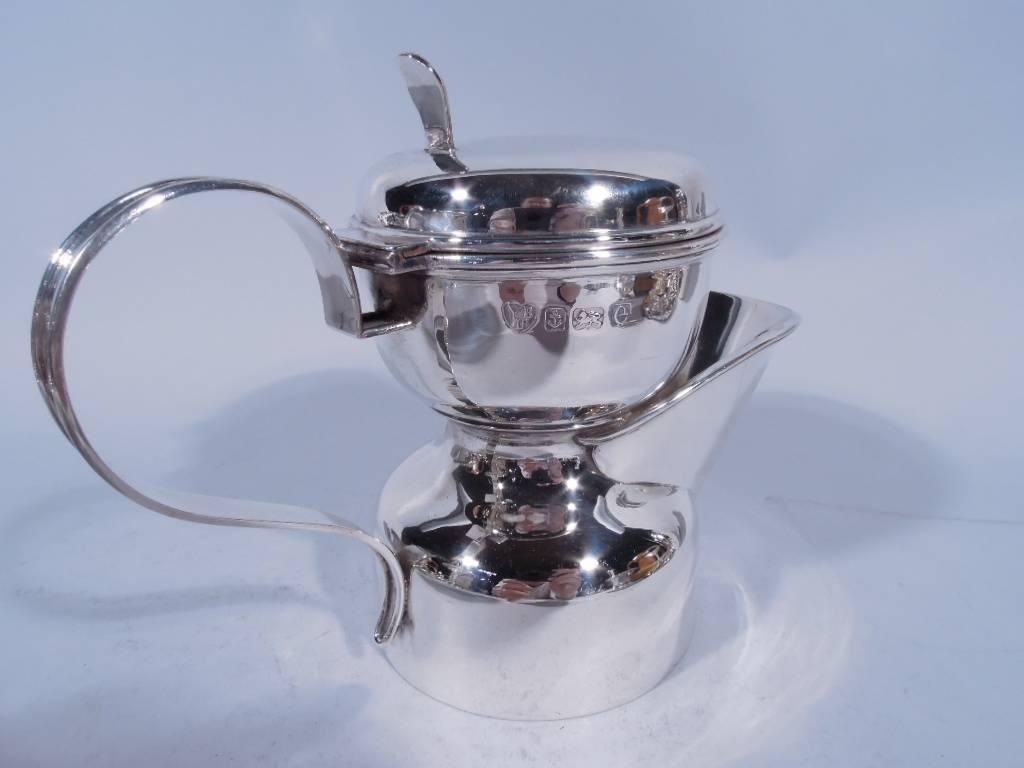 Edwardian English Sterling Silver Shaving Mug In Excellent Condition In New York, NY