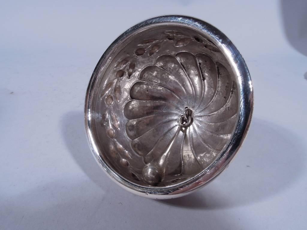 Early 20th Century German Sterling Silver Bell with Figural Finial
