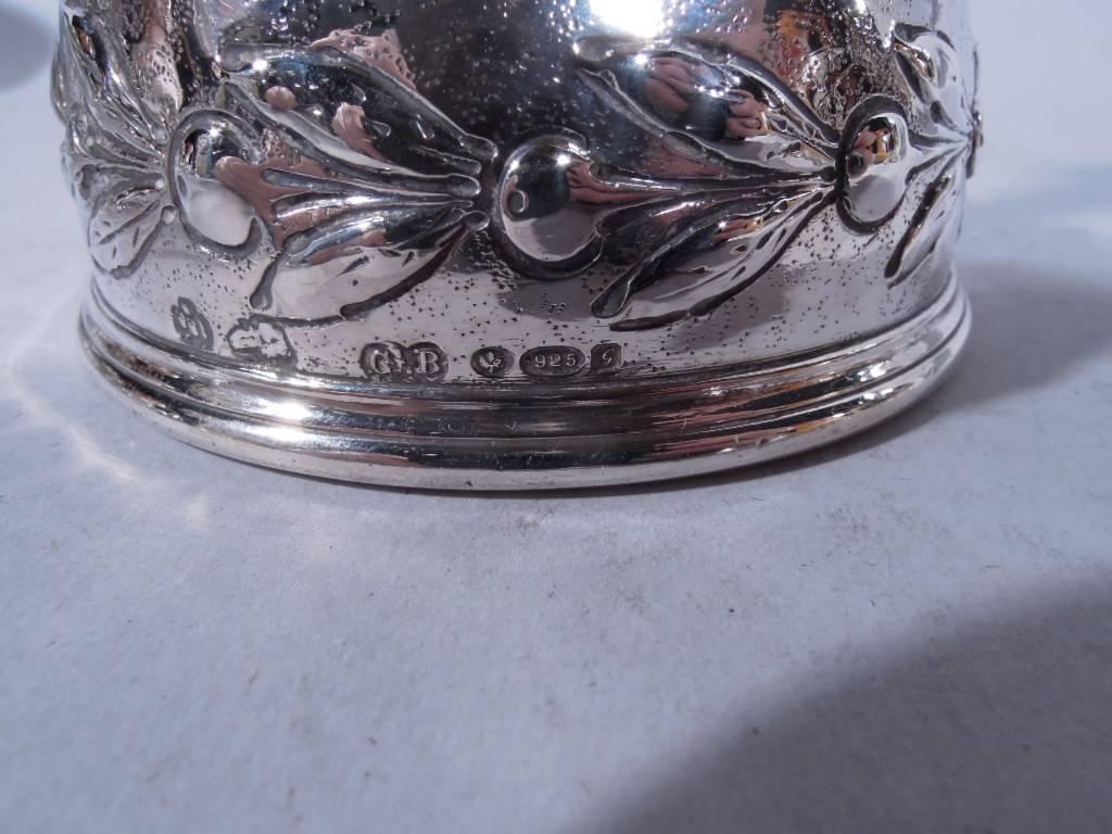 German Sterling Silver Bell with Figural Finial 1