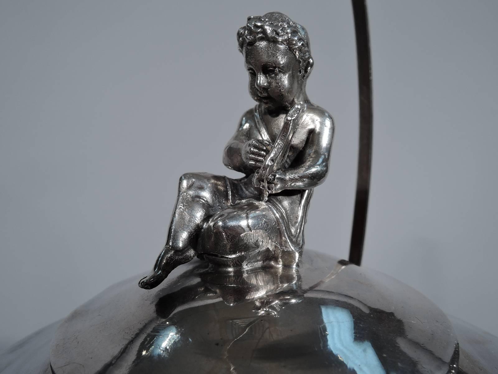 Antique Italian Grand Tour Silver Oil Lamp by Pietro Belli, circa 1825 1