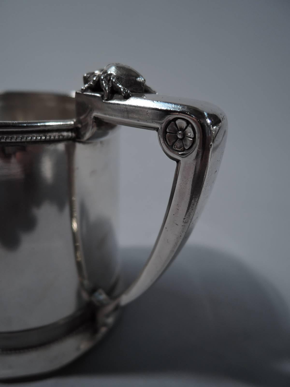 American Gorham Coin Silver Baby Cup with Stylized Ornament, circa 1865