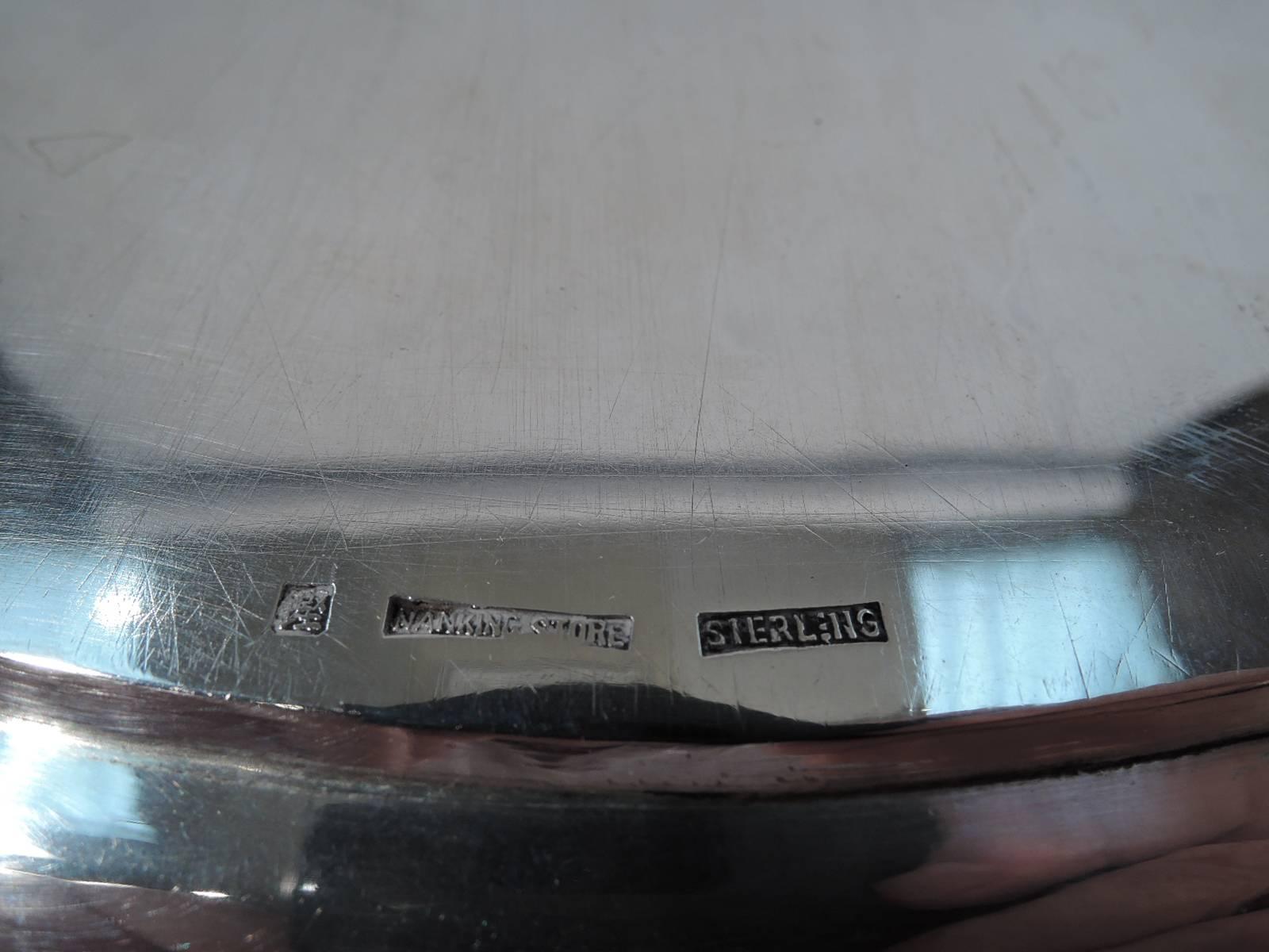 Chinese Export Silver Bamboo Silver Tray 2
