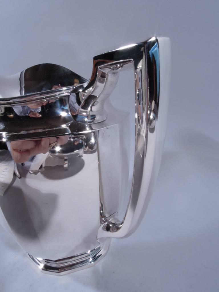 American Tiffany Art Deco Sterling Silver Water Pitcher