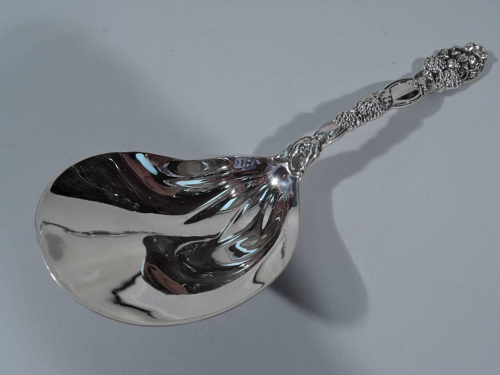 Early 20th Century Antique Tiffany Sterling Silver Berry Bowl with Spoon