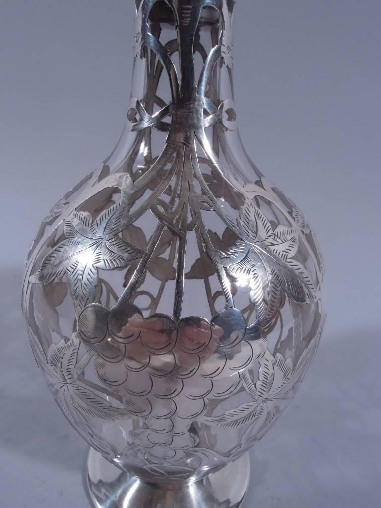 silver and glass decanter