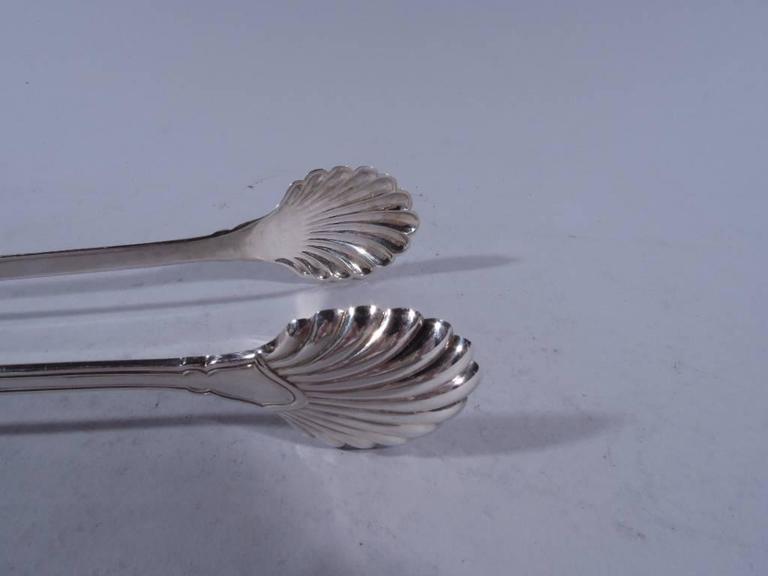 Tiffany Sterling Silver Classic Scallop Shell Ice Tongs For Sale at 1stDibs