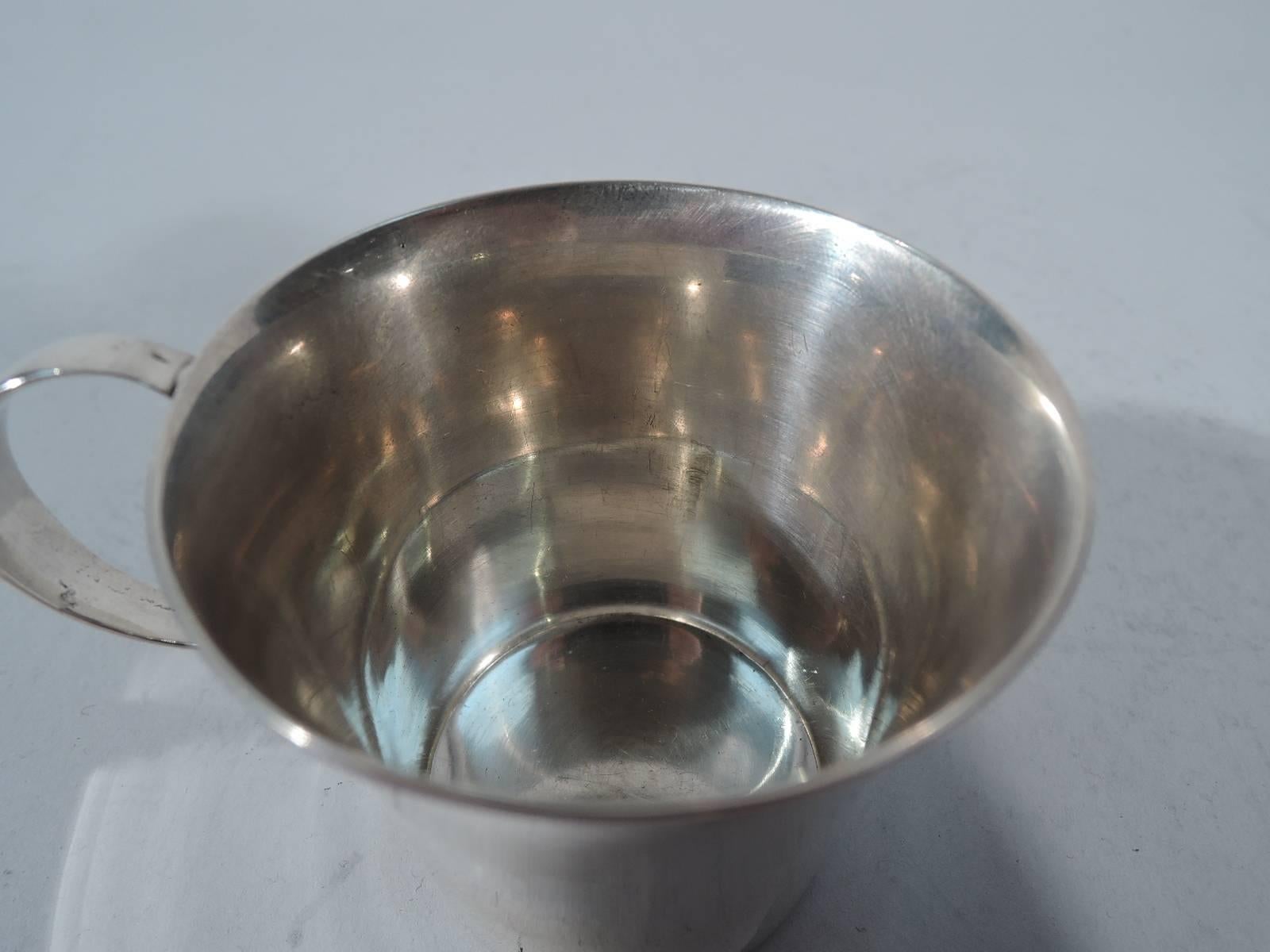 Edwardian Neat and Elegant Sterling Silver Baby Cup by Gorham