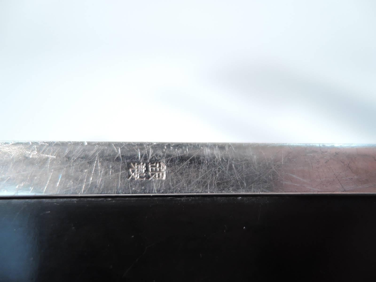 Antique Japanese Meiji-Era Silver and Lacquer Jewelry Box 6