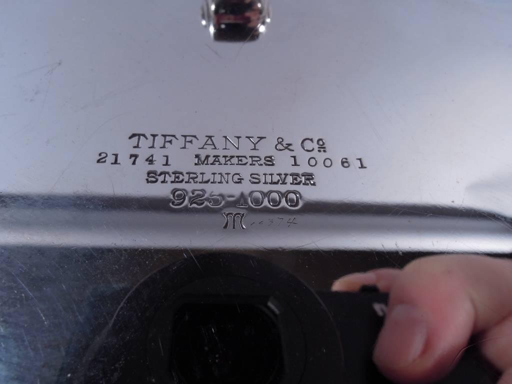 Tiffany Sterling Silver Georgian Salver Tray with Piecrust Rim 1