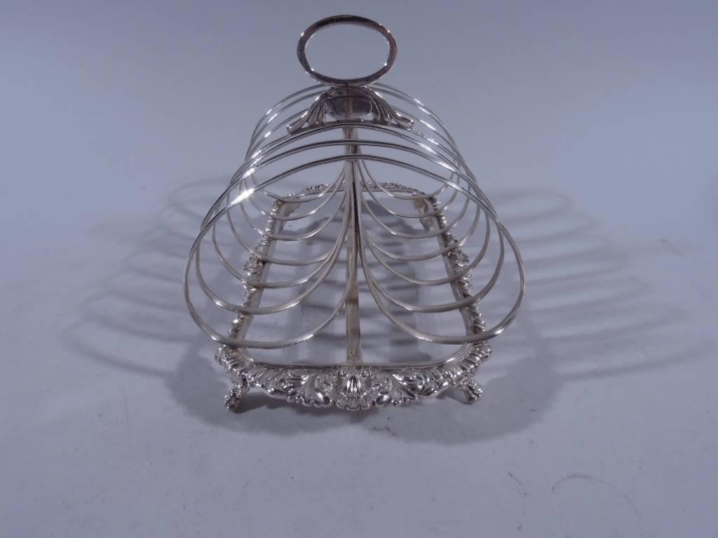 antique sterling silver toast rack