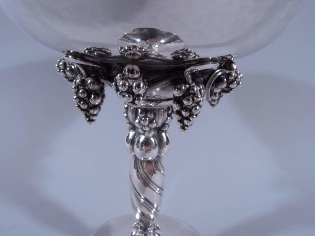 Danish Georg Jensen Sterling Silver Grape Compote