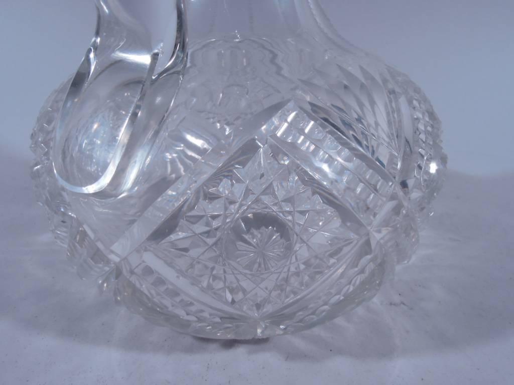 Antique Cut-Glass and Sterling Silver Decanter by Jacobi & Jenkins In Excellent Condition In New York, NY