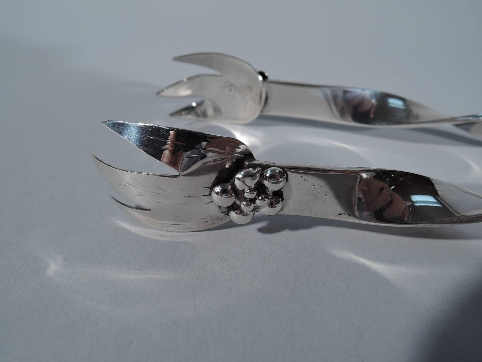 20th Century  American Modern Handmade Sterling Silver Ice Tongs
