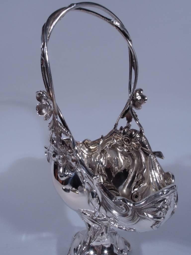 Fabulous Austrian Art Nouveau Silver Basket In Excellent Condition In New York, NY