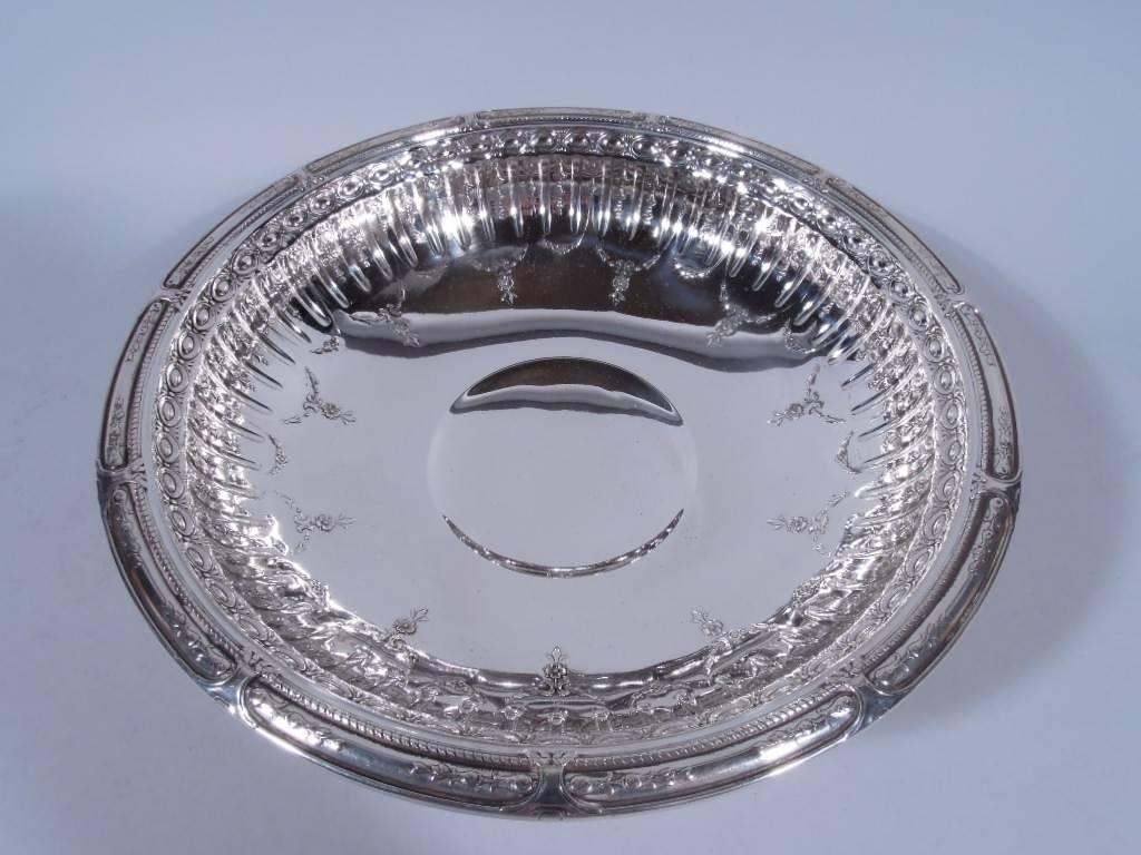 Edwardian Pretty Sterling Silver Footed Bowl by Gorham