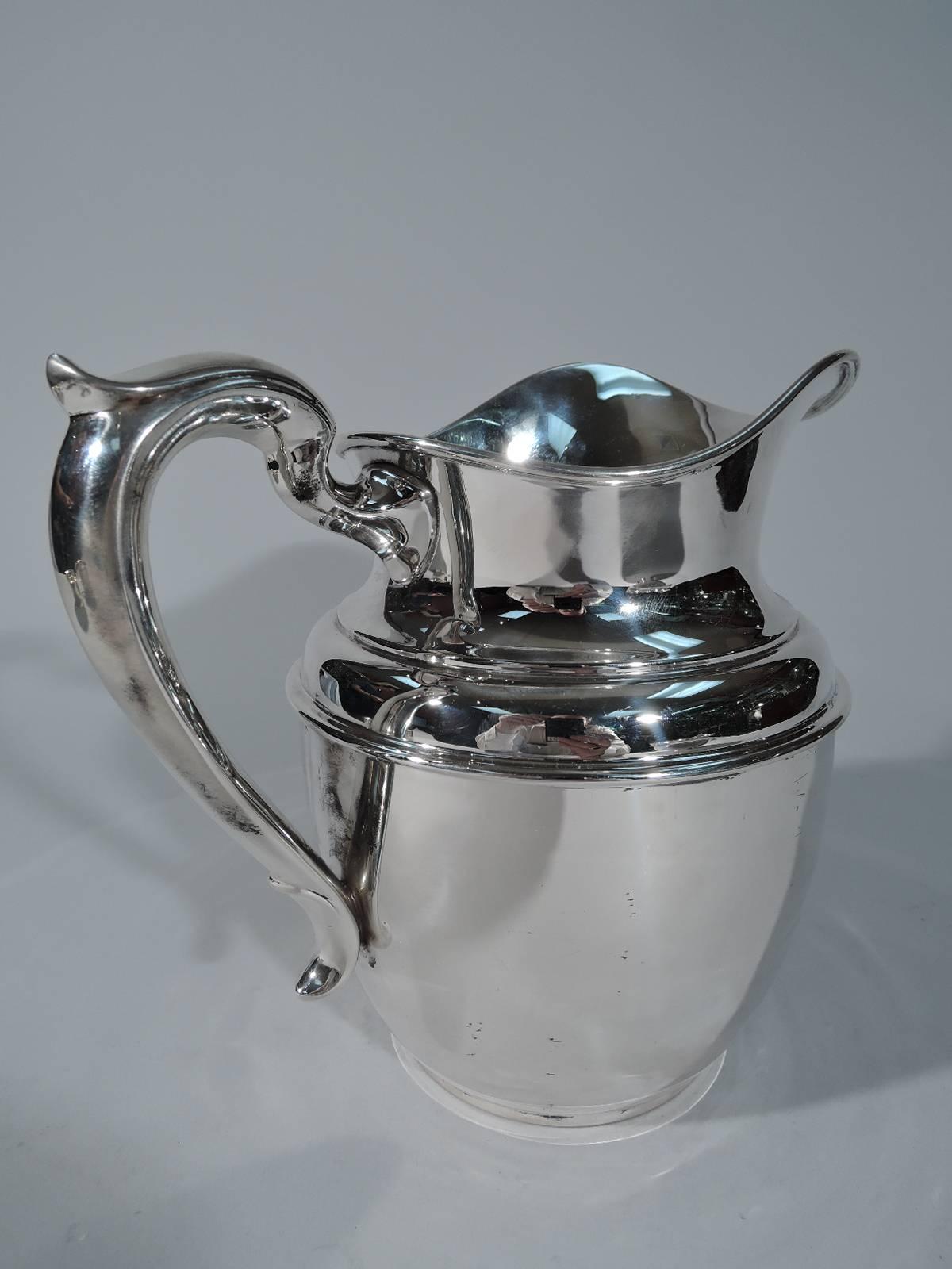 Tiffany American Modern Sterling Silver Water Pitcher In Excellent Condition In New York, NY
