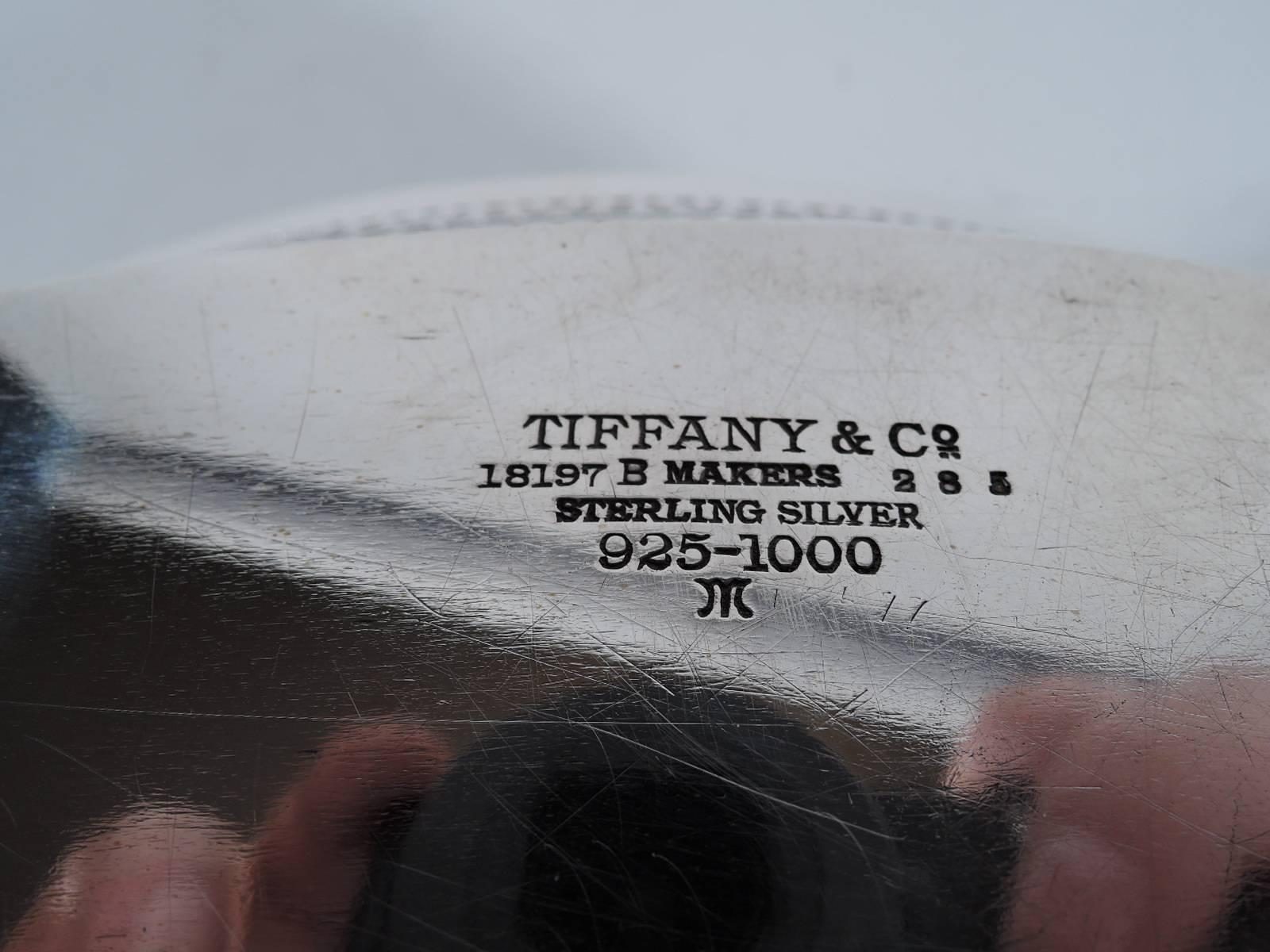 20th Century Tiffany Edwardian Sterling Silver Pierced Bread Tray