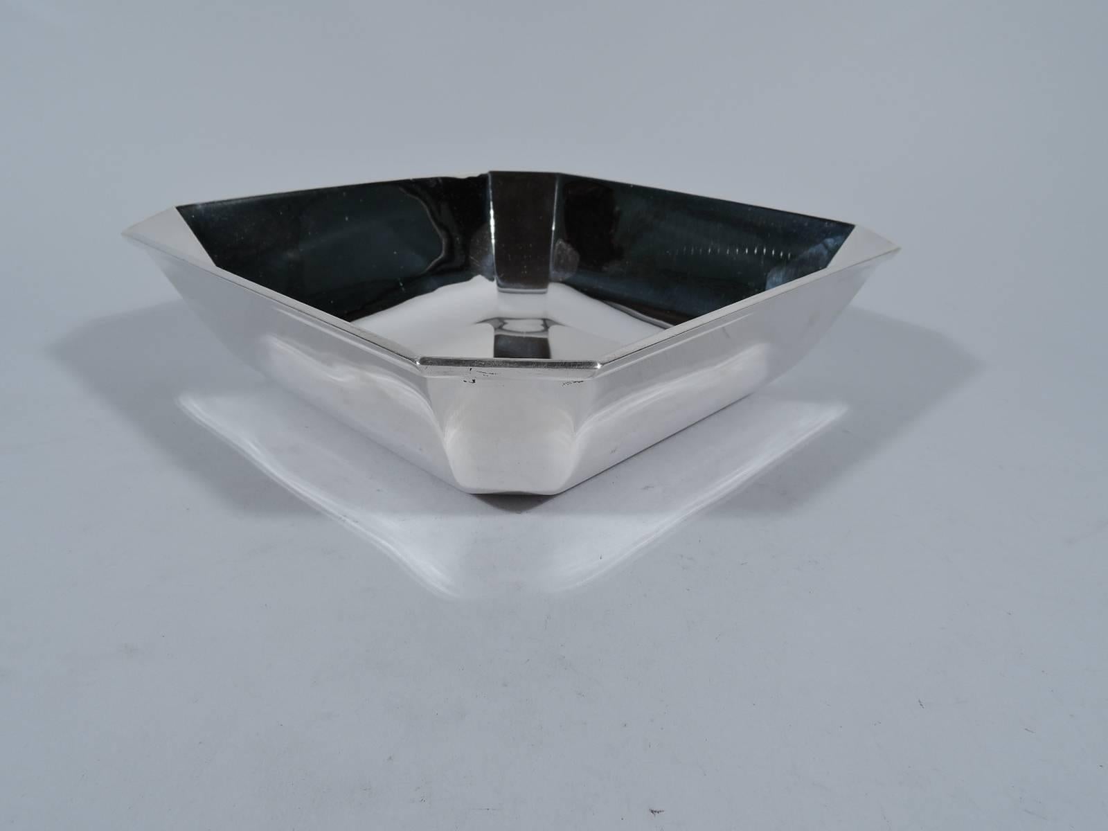 American Tiffany Mid-Century Modern Sterling Silver Square Serving Bowl