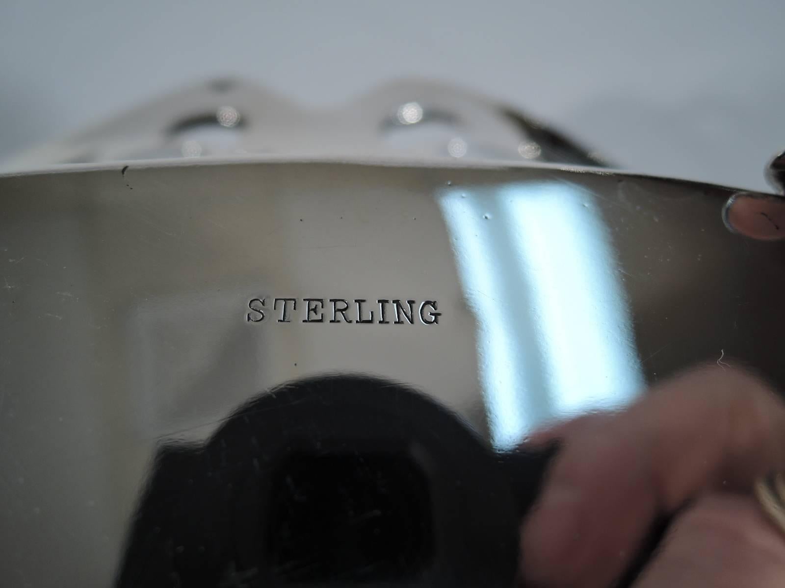 American Edwardian Pierced Sterling Silver Basket 5