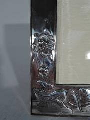 Beautiful Japanese Silver Picture Frame with Lily Pads