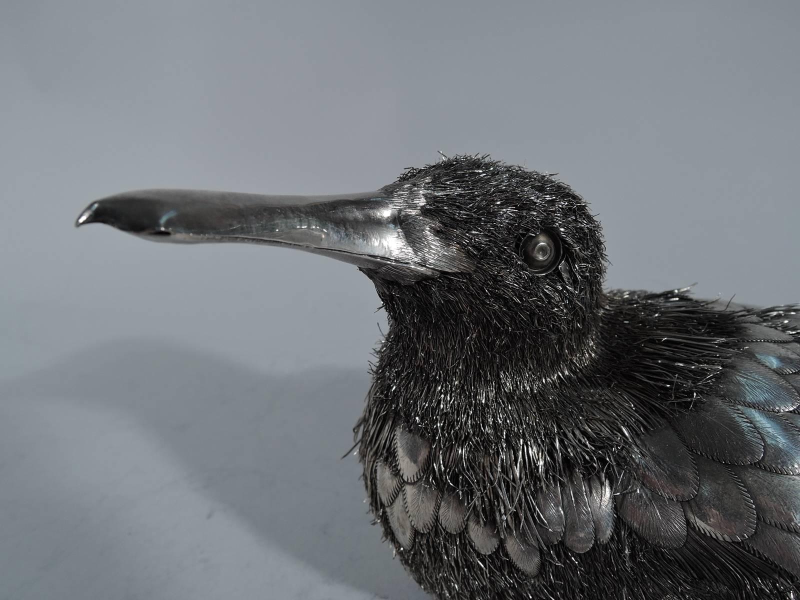 20th Century Mario Buccellati Silver Figure of Nesting Duck