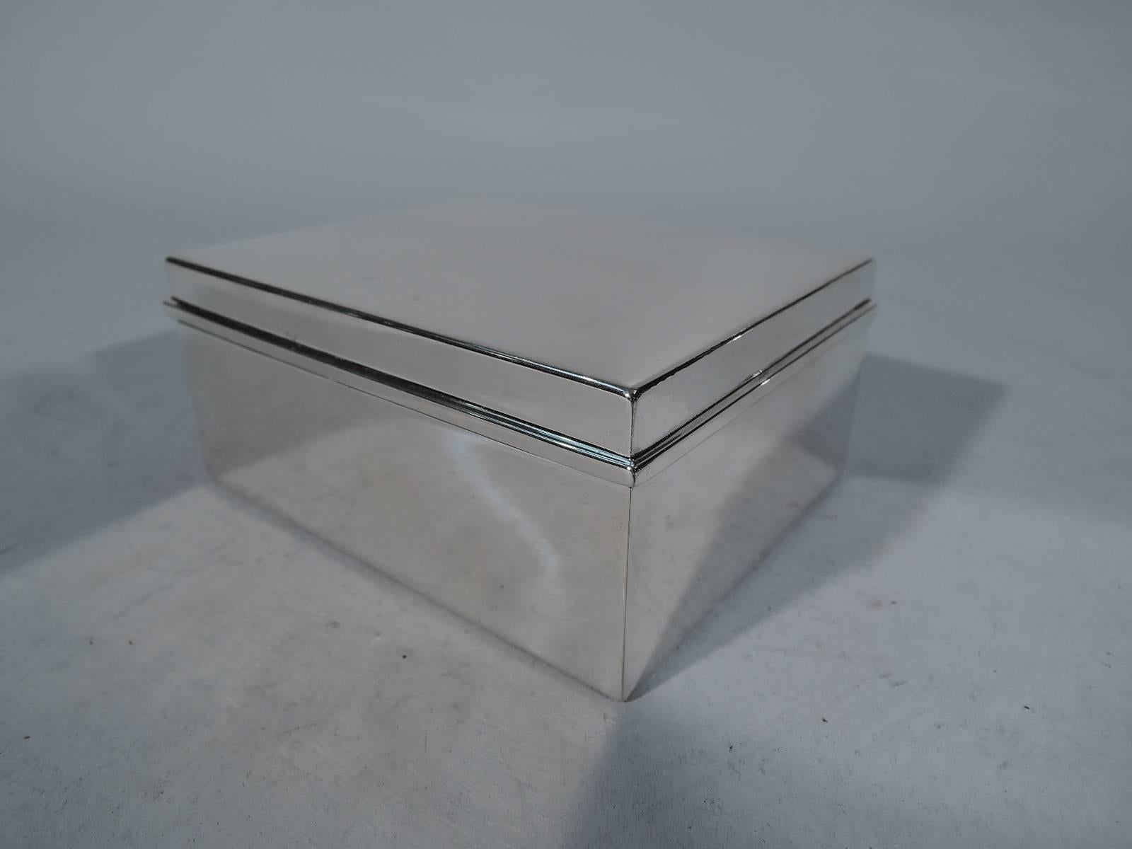 American Tiffany Sterling Silver Modern Desk Box